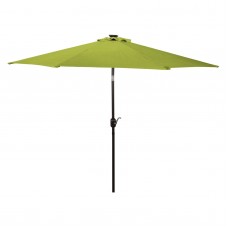 Deluxe Solar Powered LED Lighted Patio Umbrella - 9' - By Trademark Innovations (Light Green)   565579795
